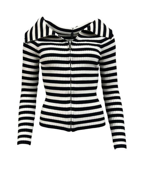 Maglione zip riga