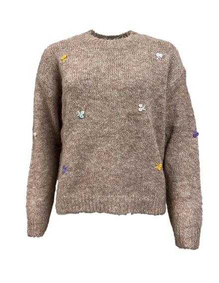 Maglione fiocchi colorati