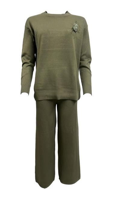 Set palazzo spilla rosa