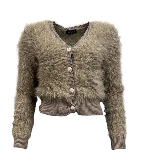 Giacchino pelo bottoni fiori