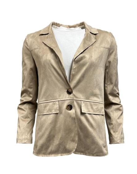 Giacca 2 bottoni camoscio