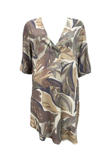 Camicione curvy foglie