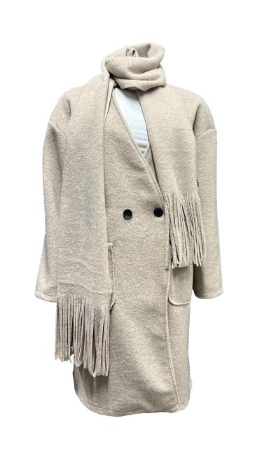 Cappotto sciarpone boucle