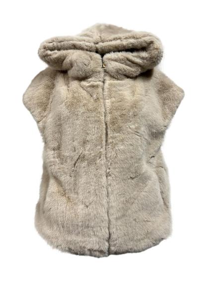 Pelliccia smanicata cappuccio