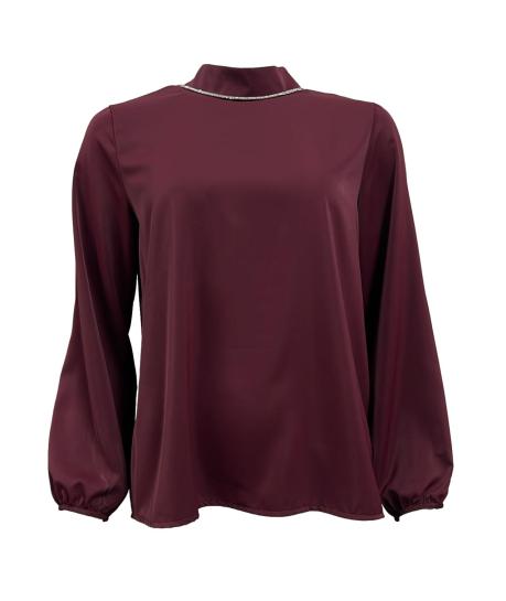 Blusa lupetto strass