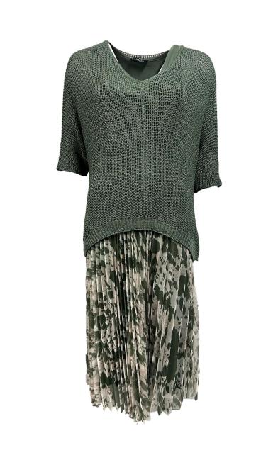Set maglia gonna fantasia