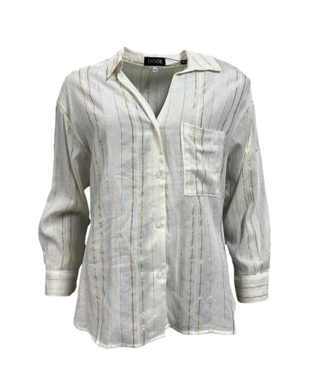 Camicia filo lurex tasca