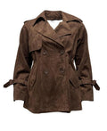 Trench corto camoscio coulisse