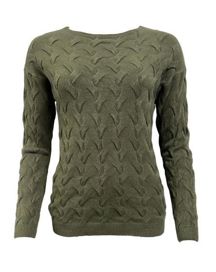 Maglione trecce 3D