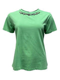 T-shirt scollo strass