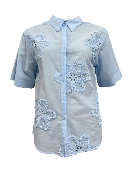 Camicia m/m ricamo