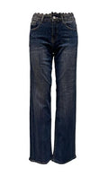 Jeans strass e merletto