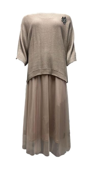 Set gonna maglia filo