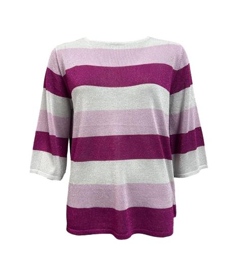 Maglia righe lurex