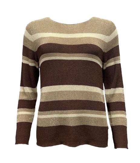 Maglia lurex righe larghe