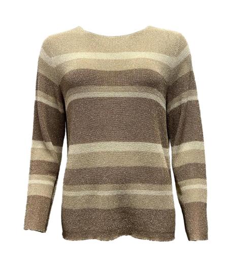 Maglia lurex righe larghe