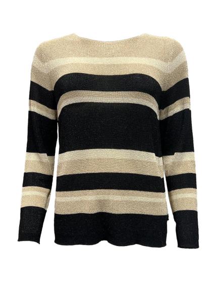 Maglia lurex righe larghe