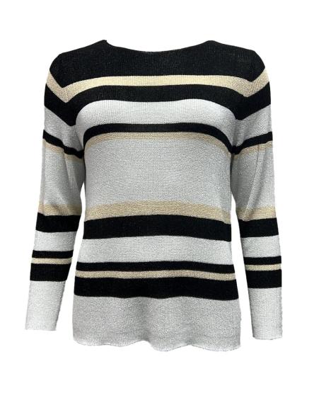 Maglia lurex righe larghe