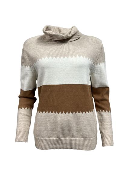 Maglione zig zag dolcevita