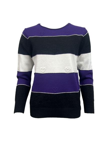 Maglione rigato lurex