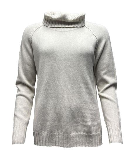 Maglione dolcevita costine