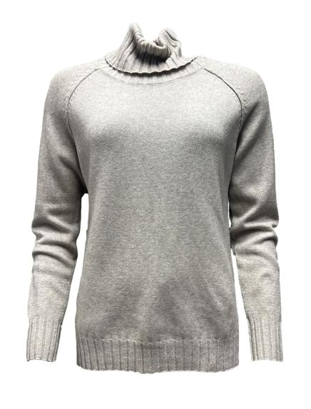 Maglione dolcevita costine