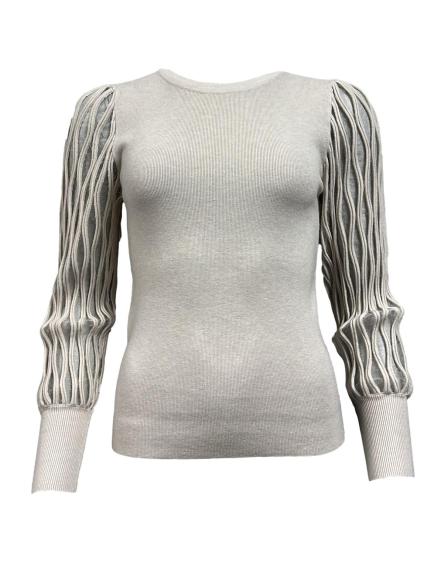 Maglione maniche trasparenza