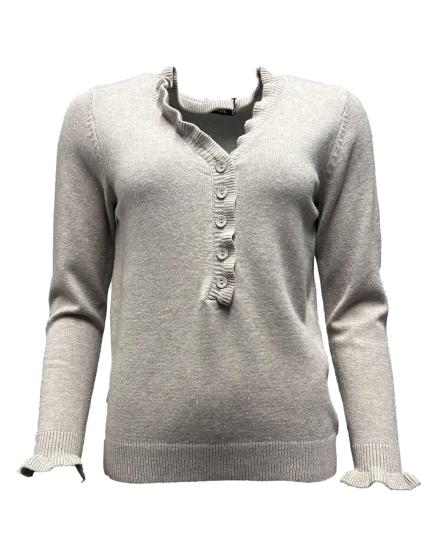 Maglia rouches bottoni