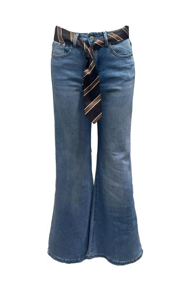 Jeans zampa cravatta