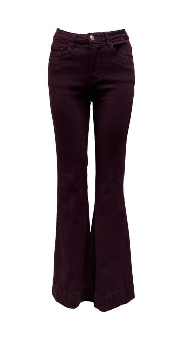 Jeans cotone zampa colorato