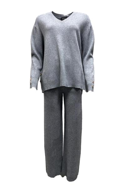 Set maglione bottoni oro pantapalazzo