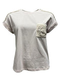 Maglia taschino spalle ricamo