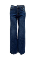 Jeans palazzo strass dv