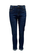 Jeans mom-fit strass