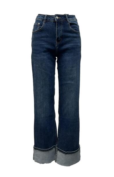 Jeans risvolto alto