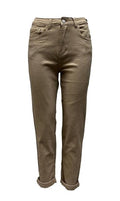 Jeans cotone mom-fit colorato