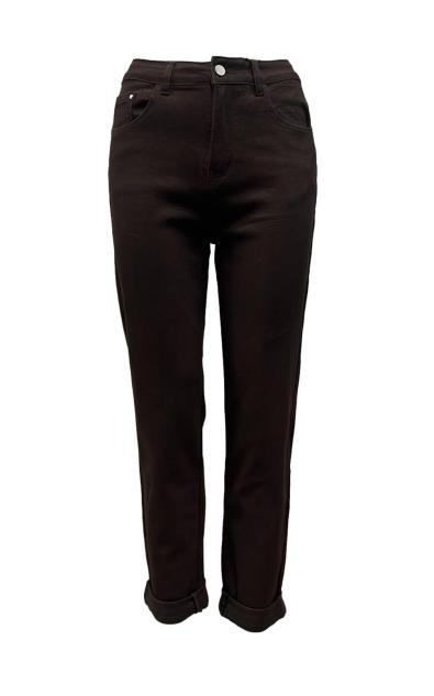 Jeans cotone mom-fit colorato