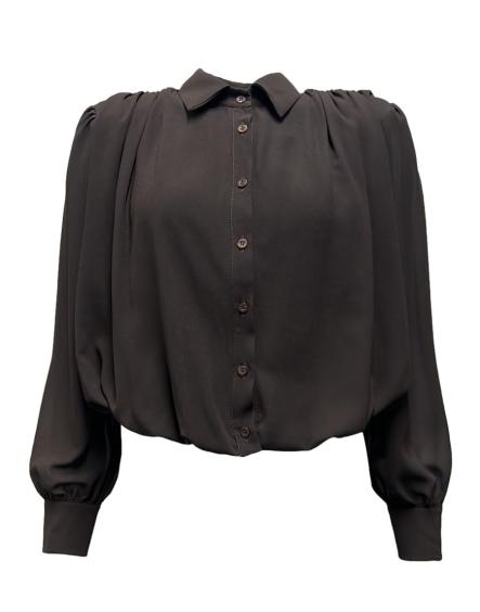 Camicia spalline arriccio georgette