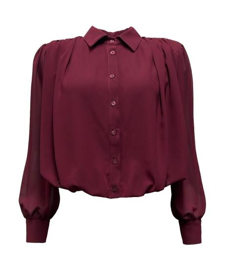Camicia spalline arriccio georgette