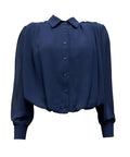 Camicia spalline arriccio georgette