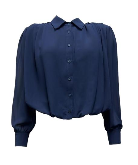 Camicia spalline arriccio georgette