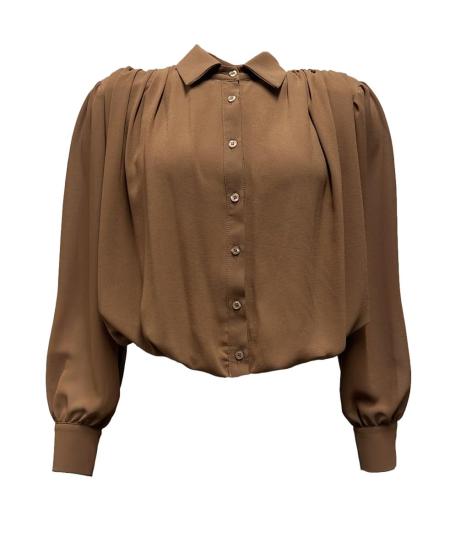 Camicia spalline arriccio georgette
