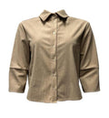 Camicia corta polsi alti costine velluto