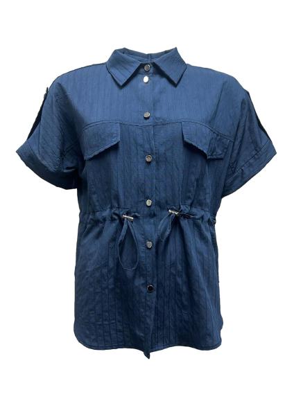 Camicia seriana gessato riga contrasto