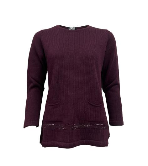 Maglione riga lurex tk