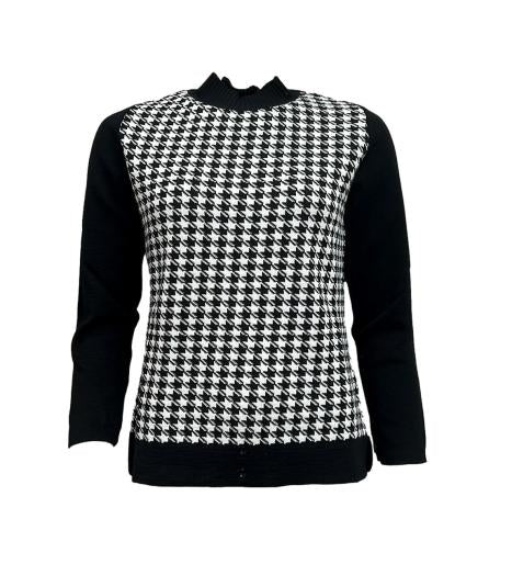 Maglia curvy dv pied de poule