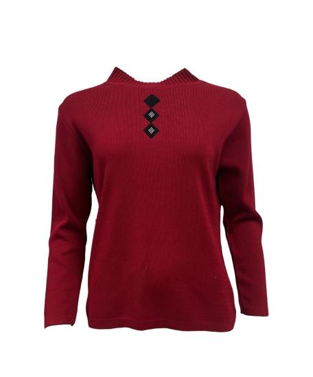 Maglione curvy rombi