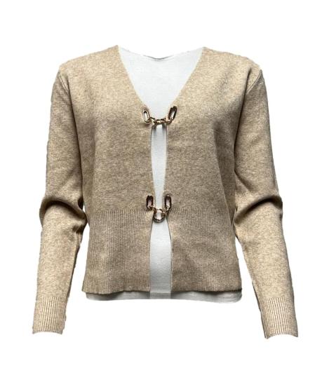 Cardigan abbottonatura gancio