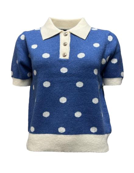 Maglia polo mm st.pois