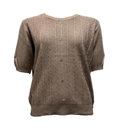 Maglia mm bottoni finti